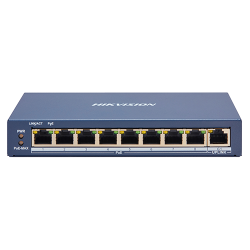 Switch 8 porturi PoE, 1 port uplink RJ45, SMART Management - HIKVISION DS-3E1309P-EI