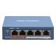 Switch 4 porturi PoE, 1 port uplink RJ45, SMART Management - HIKVISION DS-3E1105P-EI