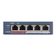 Switch 4 porturi PoE, 1 port uplink RJ45, SMART Management - HIKVISION DS-3E1105P-EI