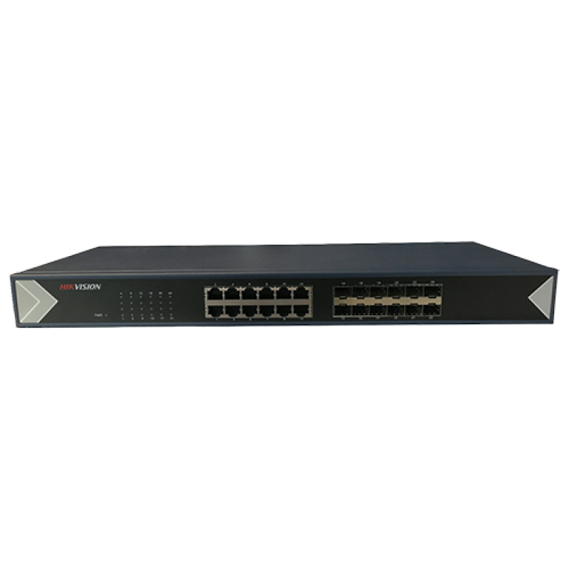 Switch 24 porturi gigabit, 12 porturi RJ45 + 12 porturi SFP - Hikvision DS-3E0524TF