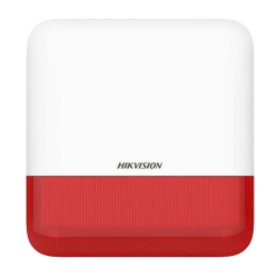 Sirena wireless AX PRO de exterior cu flash, led Rosu, 868Mhz - HIKVISION DS-PS1-E-WE-R
