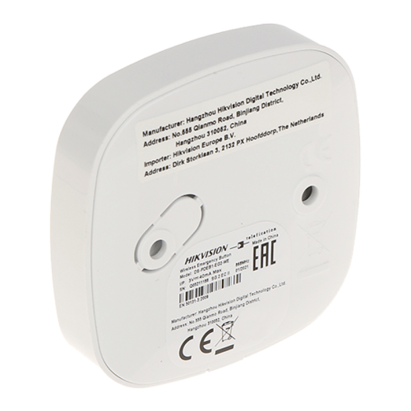 Buton de urgenta Wireless AX PRO 868Mhz, un canal, montaj aplicat - HIKVISION DS-PDEB1-EG2-WE