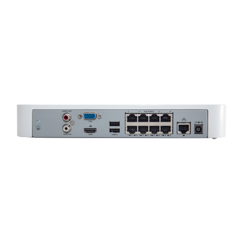 NVR 4K, 8 canale 8MP  + 8 porturi PoE, compresie H.265 Ultra - UNV NVR301-08LS3-P8