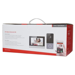 KIT videointerfon TCP/IP pentru 1 familie, monitor TFT LCD 7 inch - HIKVISION DS-KIS603-P