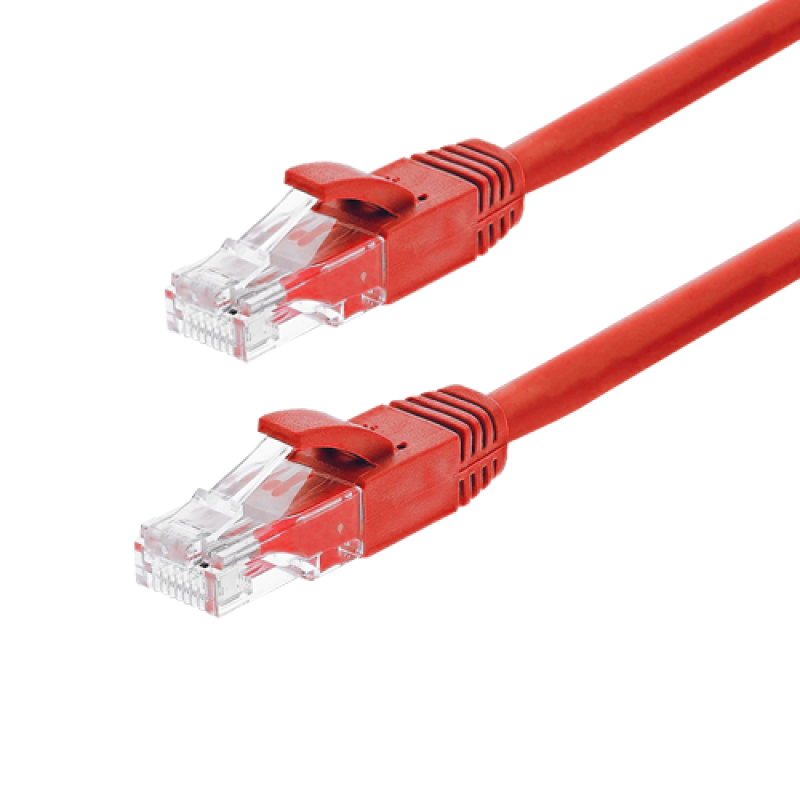 Patch cord Gigabit UTP cat6, LSZH, 1.0m, rosu - ASYTECH Networking TSY-PC-UTP6-1M-R