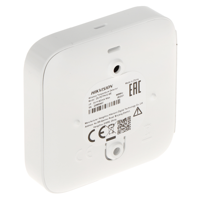 Detector de temperatura si umiditate wireless pentru AX PRO - HIKVISION DS-PDTPH-E-WE