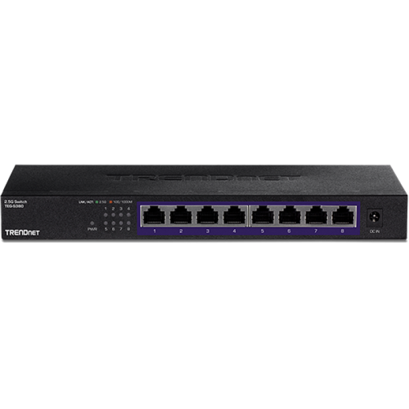 Switch 8 porturi 2.5G, Fanless - TRENDnet TEG-S380