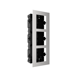 Rama montaj ingropat din otel inoxidabil, 3 module, pentru Interfon modular - HIKVISION DS-KD-ACF3-S