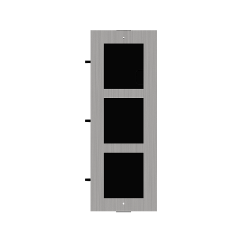 Rama montaj ingropat din otel inoxidabil, 3 module, pentru Interfon modular - HIKVISION DS-KD-ACF3-S