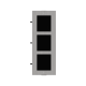 Rama montaj ingropat din otel inoxidabil, 3 module, pentru Interfon modular - HIKVISION DS-KD-ACF3-S