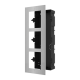 Rama montaj ingropat din otel inoxidabil, 3 module, pentru Interfon modular - HIKVISION DS-KD-ACF3-S